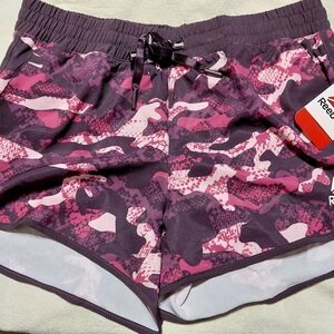 Reebok Pink Purple Camo Athletic Shorts